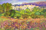La Cadière d'Azur en Automne, huile sur toile 97 cm  x 146 cm