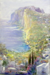 Lumière l'hiver à Capri, huile sur toile 81 cm x 54 cm