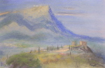 Le Coudon, pastel sur papier Ingres 26 cm x 40 cm