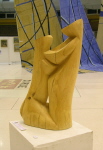 Le couple, sculpture en bois 78 cm x 45 cm x 23 cm