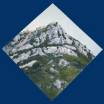 Le sommet du Coudon - Gouache 50 cm x 50 cm